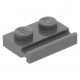 LEGO lapos elem 1x2 egyik oldala mentén ajtósínnel, sötétszürke (32028)